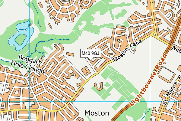 Moston Fields Primary School map (M40 9GJ) - OS VectorMap District (Ordnance Survey)