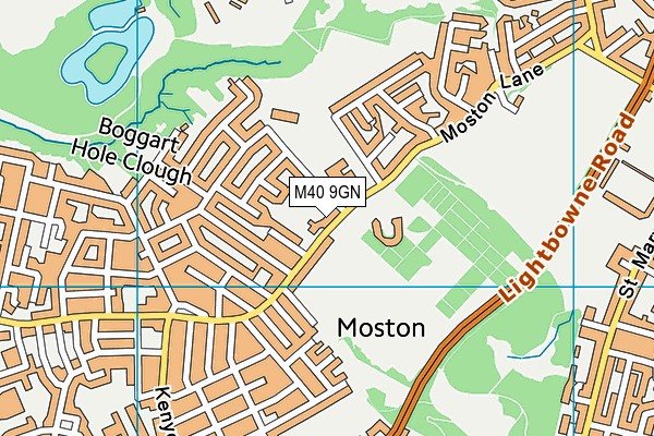 M40 9GN map - OS VectorMap District (Ordnance Survey)