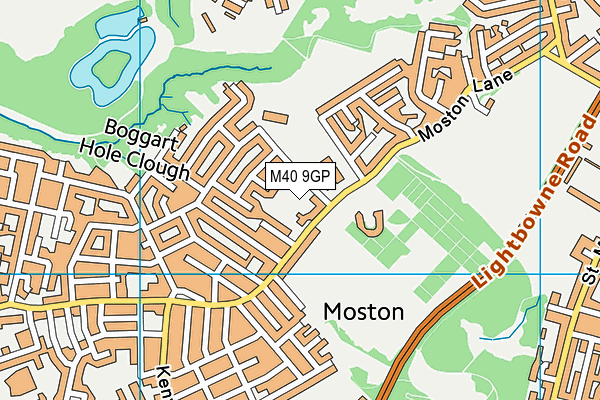 M40 9GP map - OS VectorMap District (Ordnance Survey)