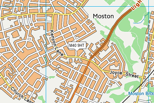 M40 9HT map - OS VectorMap District (Ordnance Survey)