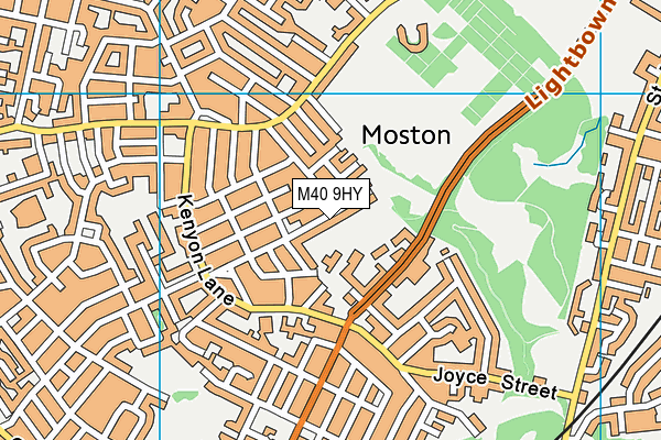 M40 9HY map - OS VectorMap District (Ordnance Survey)