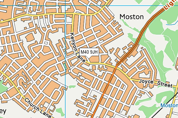 M40 9JH map - OS VectorMap District (Ordnance Survey)