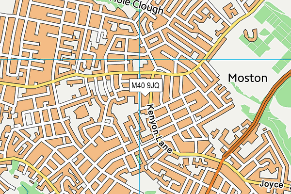 M40 9JQ map - OS VectorMap District (Ordnance Survey)