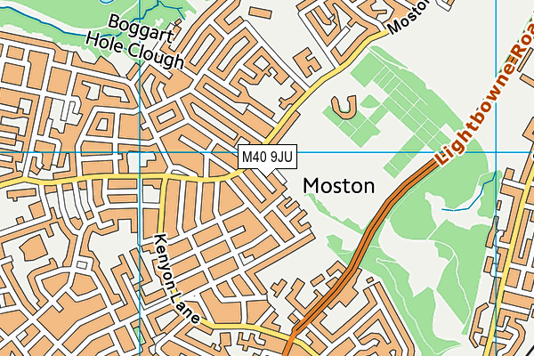 M40 9JU map - OS VectorMap District (Ordnance Survey)