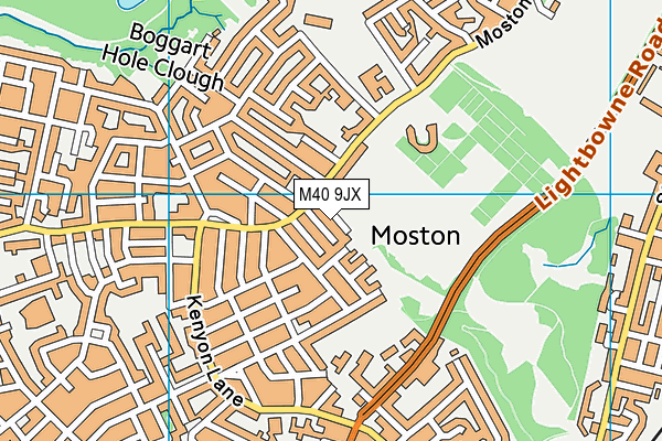 M40 9JX map - OS VectorMap District (Ordnance Survey)