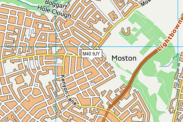 M40 9JY map - OS VectorMap District (Ordnance Survey)