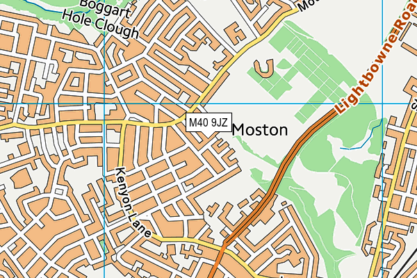 M40 9JZ map - OS VectorMap District (Ordnance Survey)