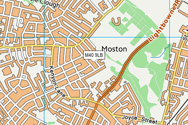 M40 9LB map - OS VectorMap District (Ordnance Survey)