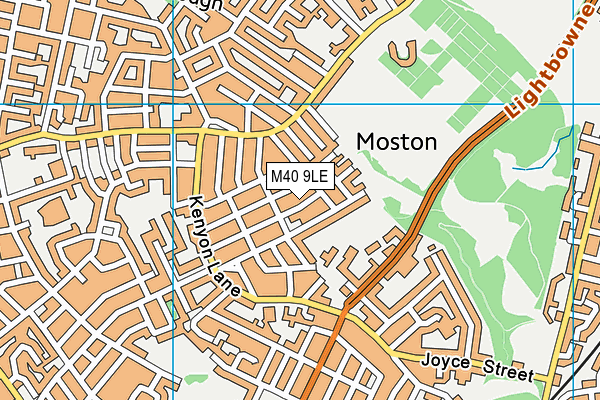 M40 9LE map - OS VectorMap District (Ordnance Survey)