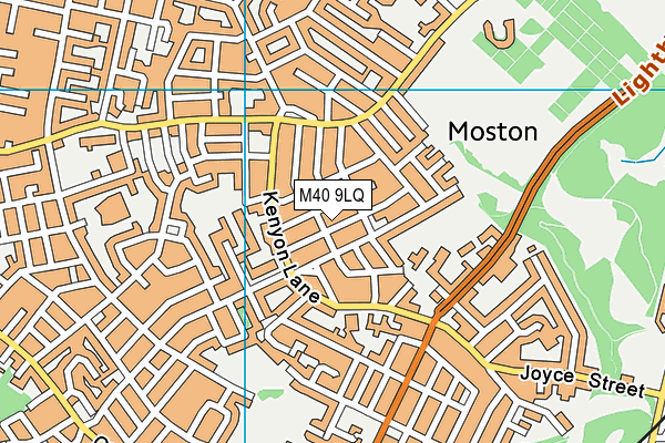 M40 9LQ map - OS VectorMap District (Ordnance Survey)