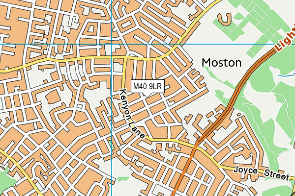 M40 9LR map - OS VectorMap District (Ordnance Survey)