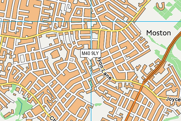 M40 9LY map - OS VectorMap District (Ordnance Survey)