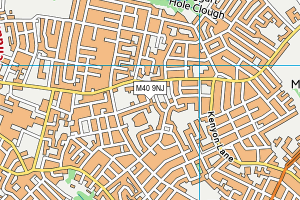 M40 9NJ map - OS VectorMap District (Ordnance Survey)