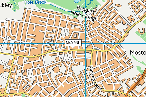 M40 9NL map - OS VectorMap District (Ordnance Survey)