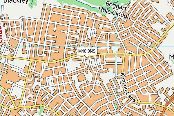 M40 9NS map - OS VectorMap District (Ordnance Survey)