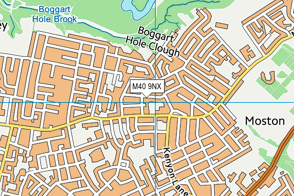 M40 9NX map - OS VectorMap District (Ordnance Survey)