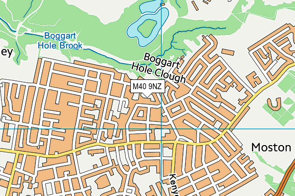 M40 9NZ map - OS VectorMap District (Ordnance Survey)