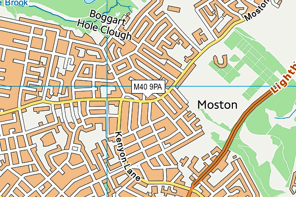 M40 9PA map - OS VectorMap District (Ordnance Survey)