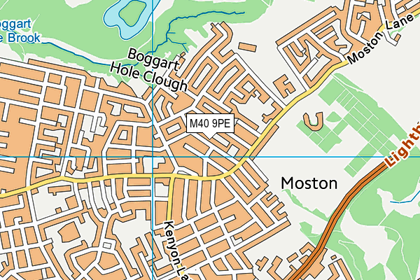 M40 9PE map - OS VectorMap District (Ordnance Survey)