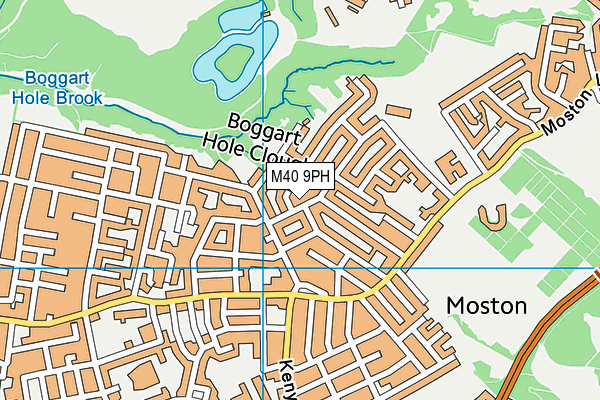 M40 9PH map - OS VectorMap District (Ordnance Survey)