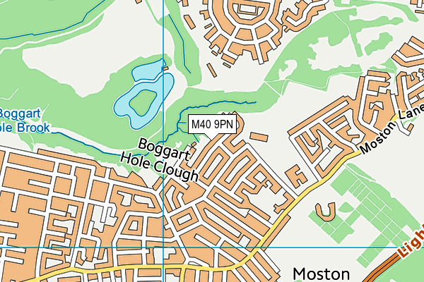 M40 9PN map - OS VectorMap District (Ordnance Survey)