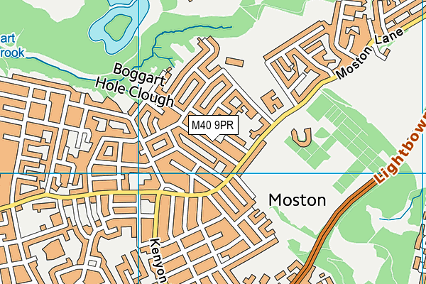 M40 9PR map - OS VectorMap District (Ordnance Survey)