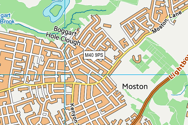 M40 9PS map - OS VectorMap District (Ordnance Survey)