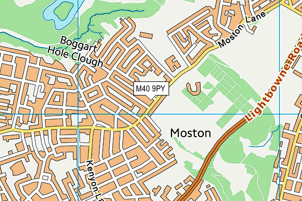 M40 9PY map - OS VectorMap District (Ordnance Survey)