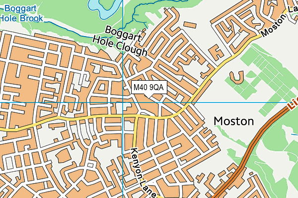 M40 9QA map - OS VectorMap District (Ordnance Survey)