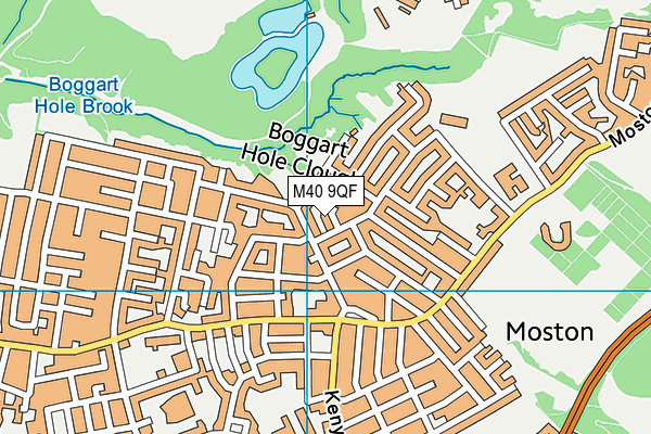 M40 9QF map - OS VectorMap District (Ordnance Survey)