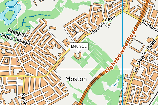 M40 9QL map - OS VectorMap District (Ordnance Survey)