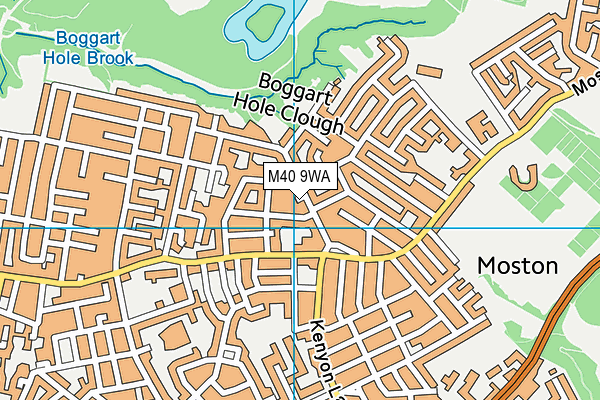 M40 9WA map - OS VectorMap District (Ordnance Survey)