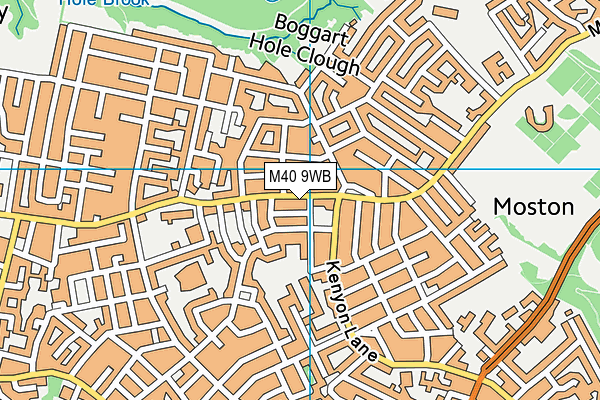 M40 9WB map - OS VectorMap District (Ordnance Survey)