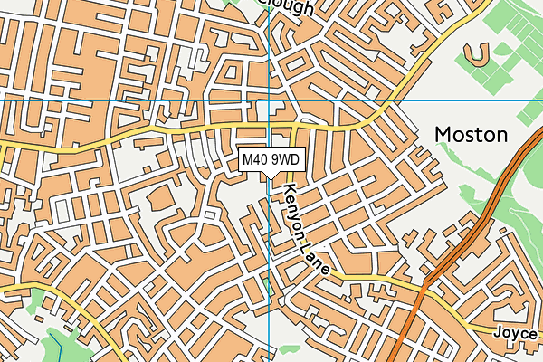 M40 9WD map - OS VectorMap District (Ordnance Survey)