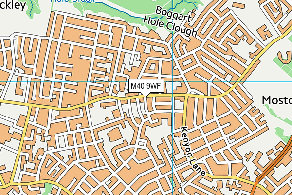 M40 9WF map - OS VectorMap District (Ordnance Survey)