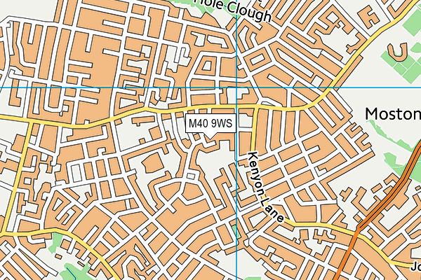 M40 9WS map - OS VectorMap District (Ordnance Survey)