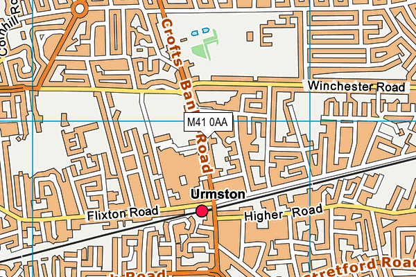 M41 0AA map - OS VectorMap District (Ordnance Survey)