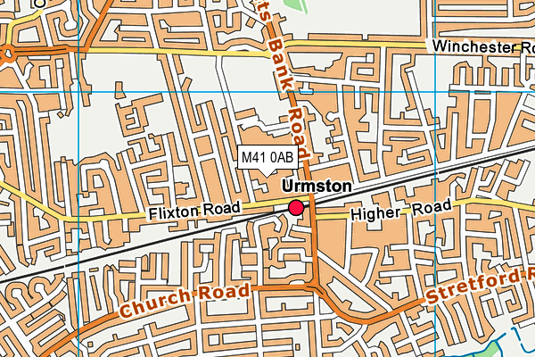 M41 0AB map - OS VectorMap District (Ordnance Survey)