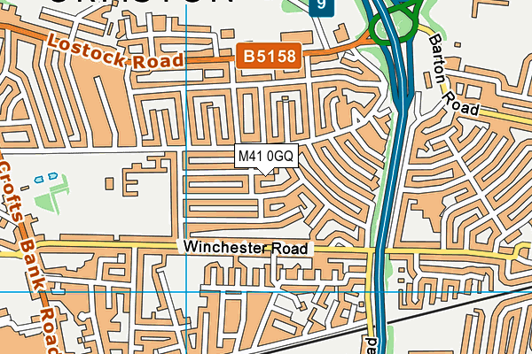 M41 0GQ map - OS VectorMap District (Ordnance Survey)