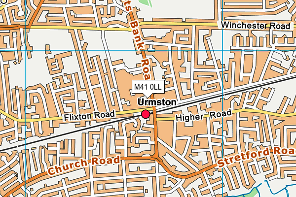 M41 0LL map - OS VectorMap District (Ordnance Survey)