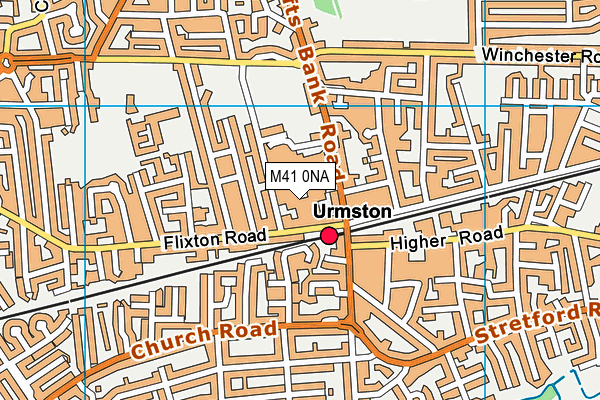 M41 0NA map - OS VectorMap District (Ordnance Survey)