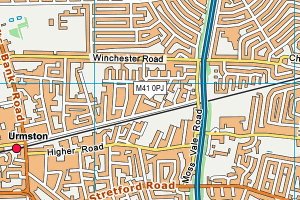 M41 0PJ map - OS VectorMap District (Ordnance Survey)