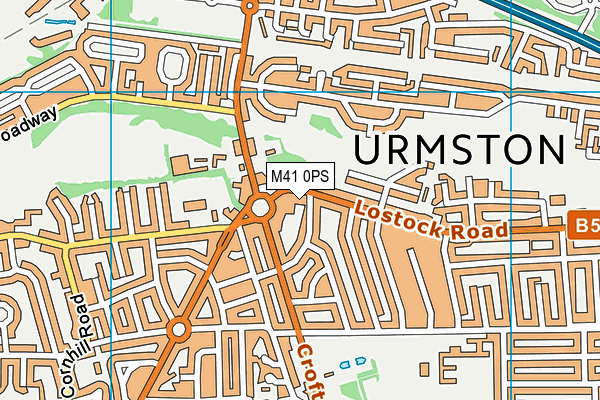 M41 0PS map - OS VectorMap District (Ordnance Survey)