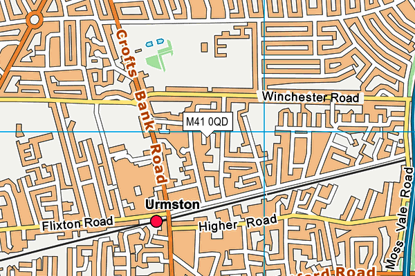 M41 0QD map - OS VectorMap District (Ordnance Survey)