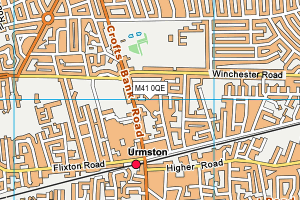 M41 0QE map - OS VectorMap District (Ordnance Survey)