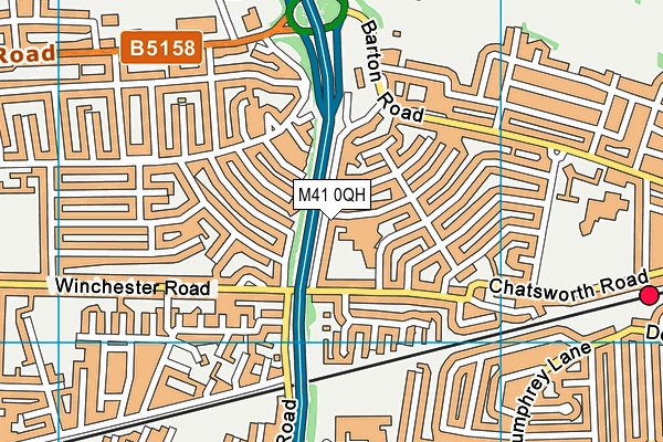 M41 0QH map - OS VectorMap District (Ordnance Survey)