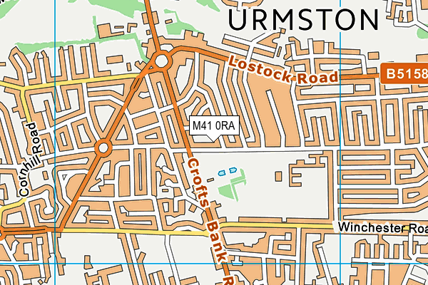 M41 0RA map - OS VectorMap District (Ordnance Survey)