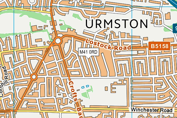 M41 0RD map - OS VectorMap District (Ordnance Survey)