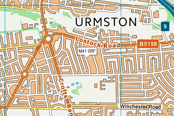 M41 0RF map - OS VectorMap District (Ordnance Survey)