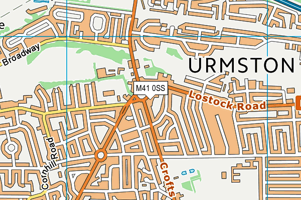 M41 0SS map - OS VectorMap District (Ordnance Survey)